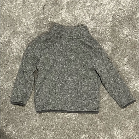 Boys Gray Full Zip Fleece Jacket 2T | Toddler Cozy Warm Fall Winter Outerwear - Picture 4 of 4